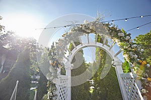 Beautiful wedding decorations in nature