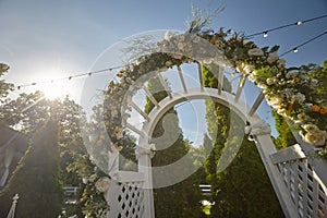 Beautiful wedding decorations in nature