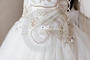 Beautiful wedding dress detail