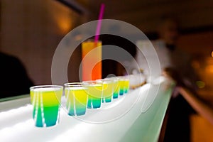 Beautiful wedding reception drinks detail