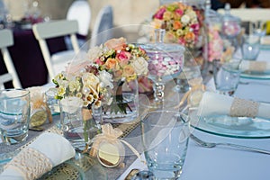 Beautiful wedding table set