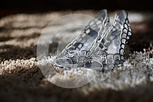 Beautiful wedding white shoes for the bride