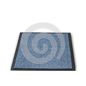 Beautiful welcome rectangular shape plain foot mat in a blue color