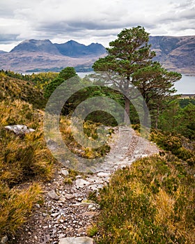 Beautiful Wester Ross mountains and Loch Torridon, Scotland, UK