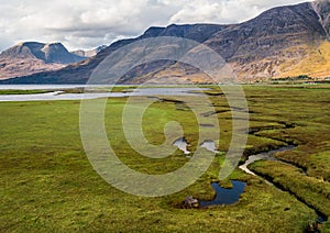 Beautiful Wester Ross mountains and Loch Torridon, Scotland, UK