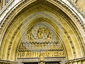 The beautiful Westminster Abbey in London close by the Houses of Parliament