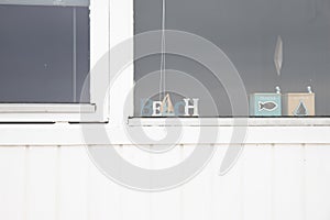 The beautiful white beach cabins at Blokhus Beach in Denmark