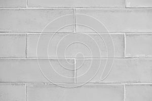 Beautiful white brick wall for background or texture. ideal straight lines