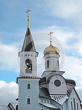 Beautiful white church in Palanga, Lithuania
