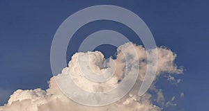 Beautiful white clouds with blue sky background