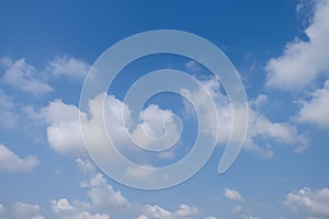 Beautiful white clouds with blue sky background, tiny clouds