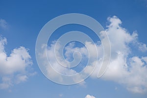 Beautiful white clouds with blue sky background, tiny clouds