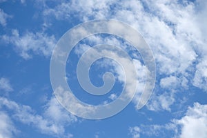 Beautiful white clouds with blue sky background, tiny clouds