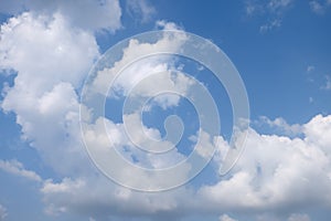 Beautiful white clouds with blue sky background, tiny clouds