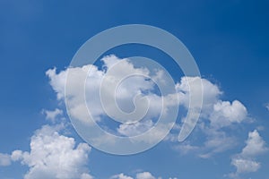 Beautiful white clouds with blue sky background, tiny clouds