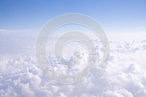 Beautiful white clouds in the blue sky blue gradient clouds cool white background Beauty with clouds in the clear air bright