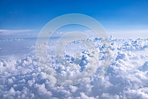 Beautiful white clouds in the blue sky blue gradient clouds cool white background Beauty with clouds in the clear air bright