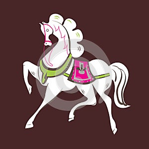 Beautiful white horse