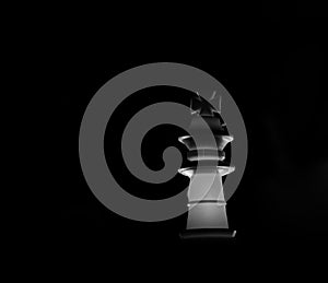 Chess Piece Object Black and White Background Photograph