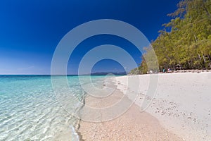 Beautiful White sand White sand beach in Krabi Thailand