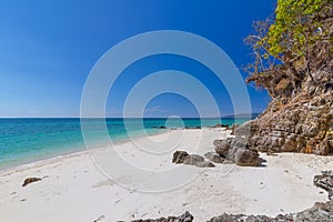 Beautiful White sand White sand beach in Krabi Thailand