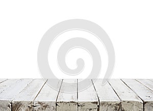 Beautiful white wooden texture table background.
