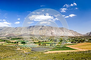 Beautiful wide angle view of Barrydale, located on the border of the Overberg and Klein Karoo regions.