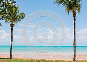 Beautiful wide open Cable Beach with its pristine turquoise coloured water