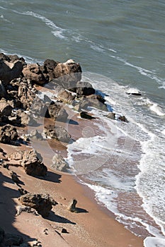 beautiful wild beaches with rocks