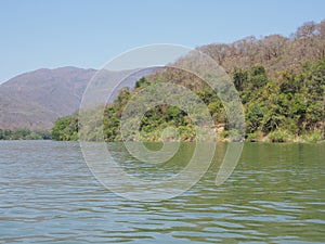 Beautiful wild slope of Sumidero canyon at Grijalva river landscape in Chiapas state in Mexico