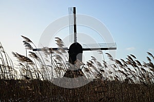 Beautiful windmill in Kinderdijk