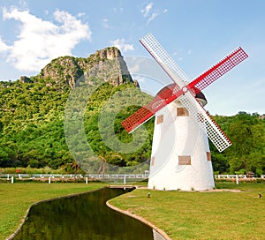 Beautiful windmill in Thailand