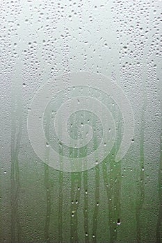 Beautiful window glass with drops background