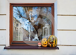 Beautiful window with reflection in the house