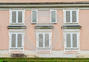 Beautiful window on wall Mirabell garden