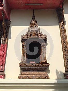 Beautiful windrow on white background temple of Thailand