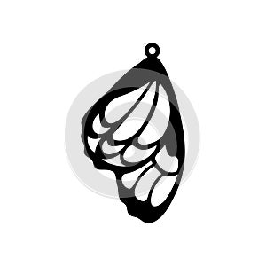 Beautiful wings butterfly earring vector illustration design