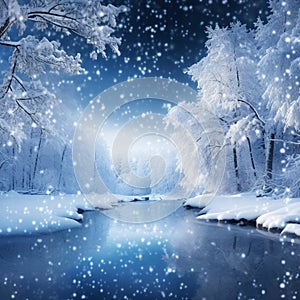beautiful winter background generated by AI tool