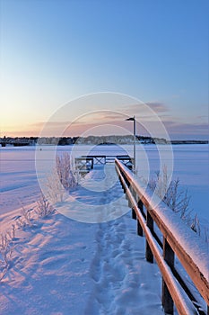 Beautiful winter day by the Lule River