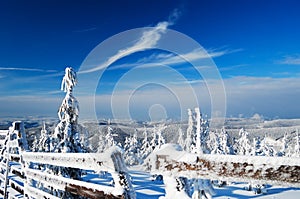 Beautiful winter day in mountains