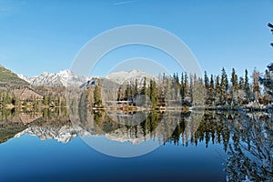 Beautiful winter landscape High Tatras, Strbske