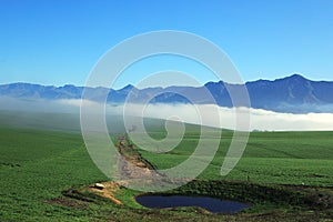 Beautiful winter landscape in the Overberg