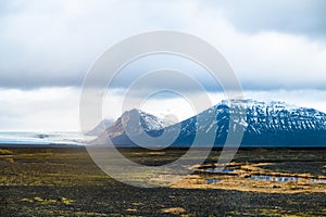 Beautiful winter landscape picture in the winter season, Iceland