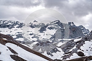 Beautiful winter landscape with snow-covered mountains.Turkey,Nigde photo