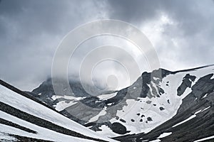 Beautiful winter landscape with snow-covered mountains.Turkey,Nigde photo