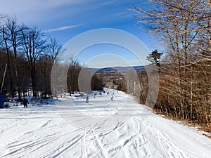 Beautiful winter landscape at timberline west virginia photo