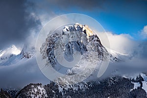 Beautiful Winter landscape in val Gardena