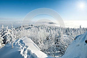 Beautiful winter mountain panorama