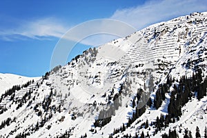 Beautiful Winter Mountain Slope