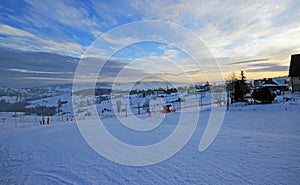 Beautiful winter scenery in Bukowina Tatrzanska